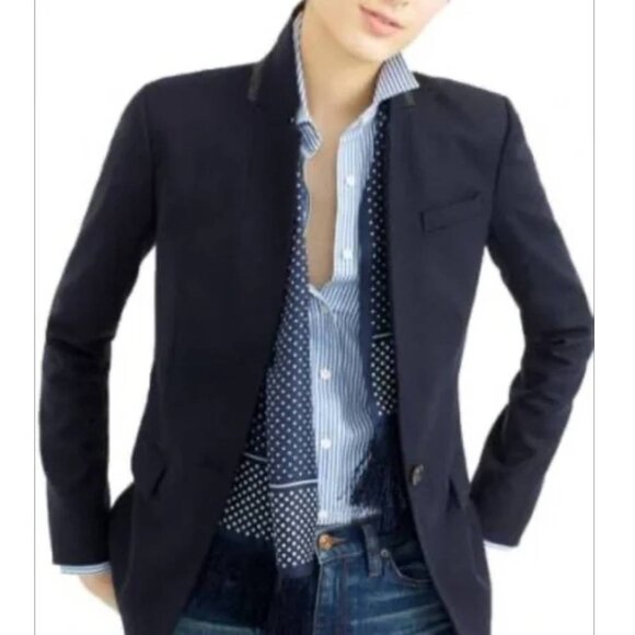 J. Crew Regent blazer in four-season stretch navy blue 1-button suit jacket 14 - Picture 1 of 9